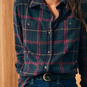 Faherty legend shirt  - Navy and Pink